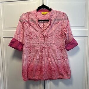Roberta Roller Rabbit Ombre’ Pink Tunic Top Size Women’s XS Color Pink /White